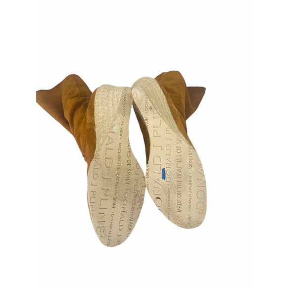 Donald J. Pliner Quinn Women’s Suede Leather Espadrille High Boots 7.5M - Picture 8 of 10